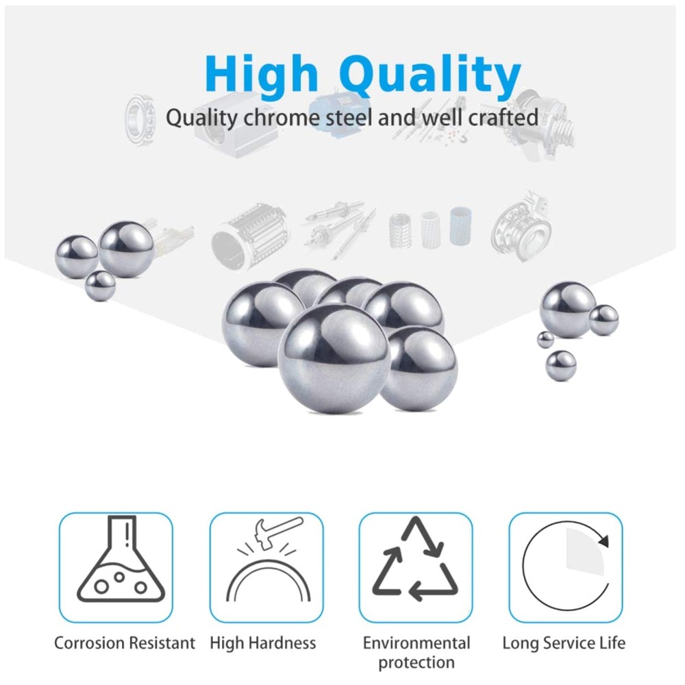Chrome Steel Balls 2.5" Diameter 2-Pack