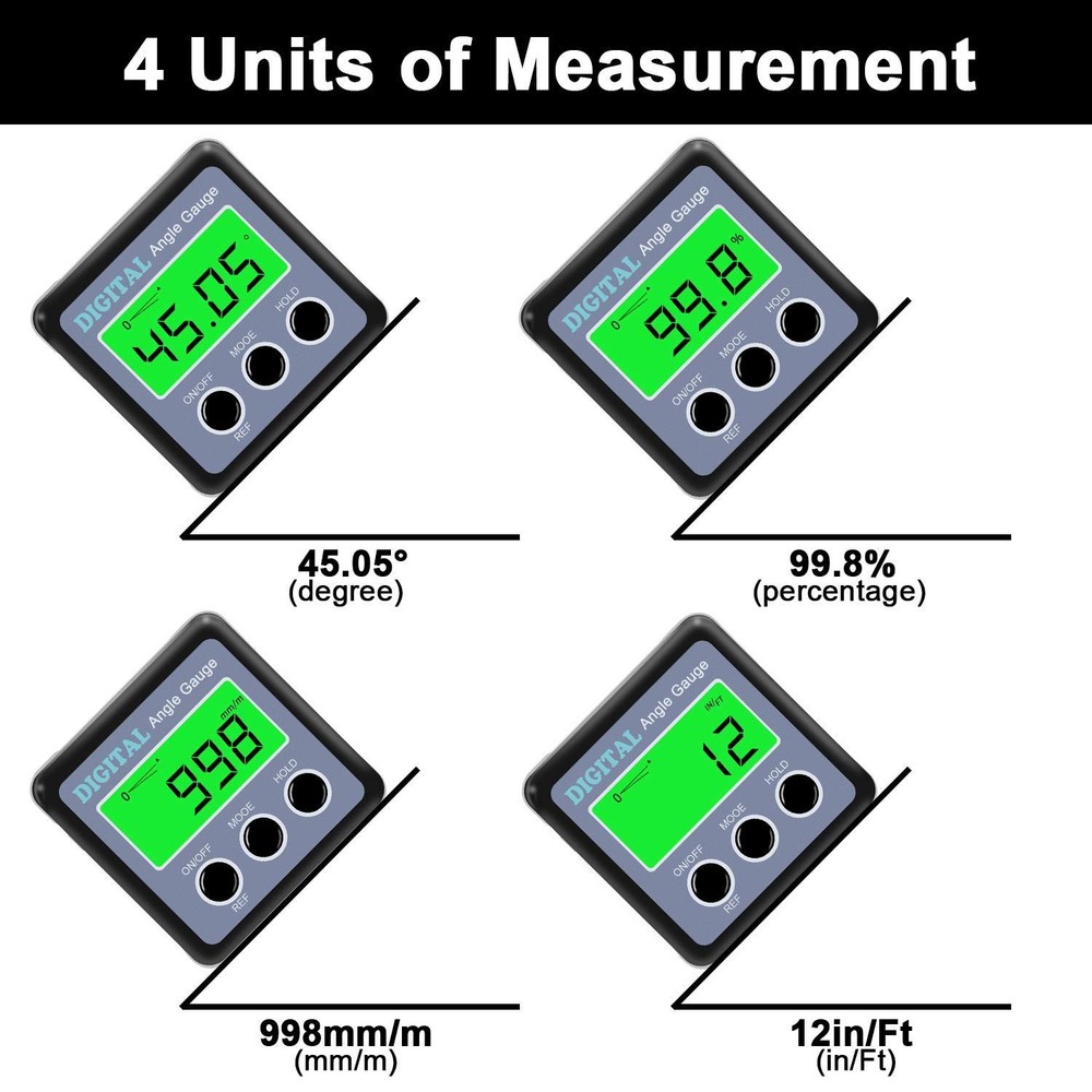 Digital Angle Gauge, Angle Finder Magnetic Digital Level Protractor, Table Sa...