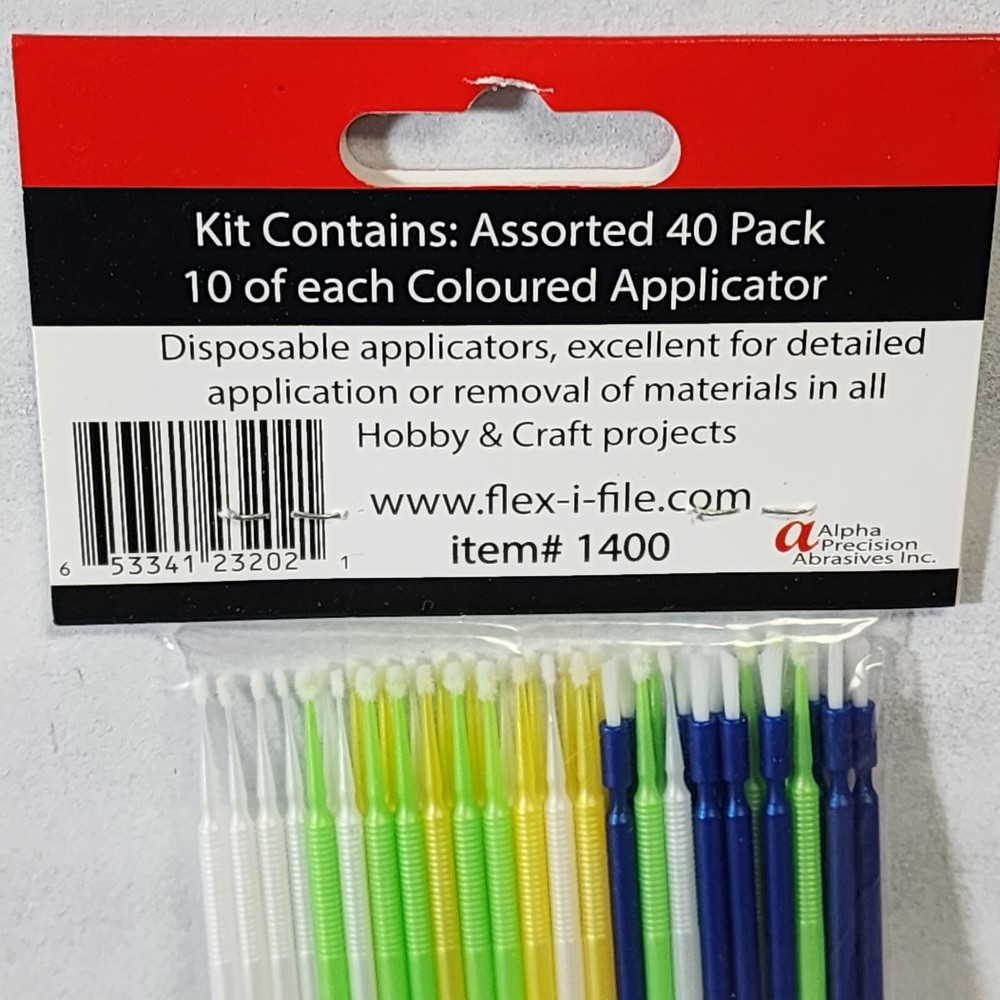 Assorted Applicator Brushes - Microbrush - 10 ea 40 Total Profile / Alpha 1400