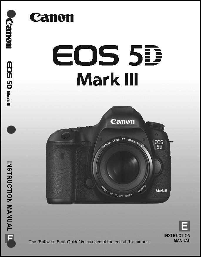 Canon EOS 5D Mark III Digital Camera User Instruction Guide  Manual