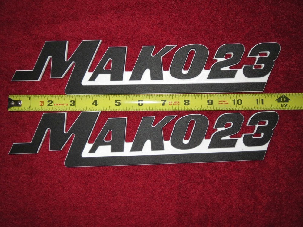 Mako Boat Emblems / Badges (Small) 2-3/8" High