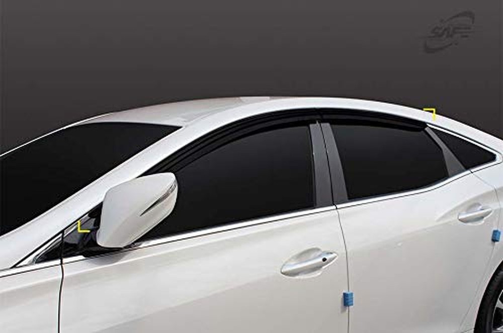 Smoked Black Side Window Wind Deflectors Visor Rain Wind Guards 4p for 2012~2...