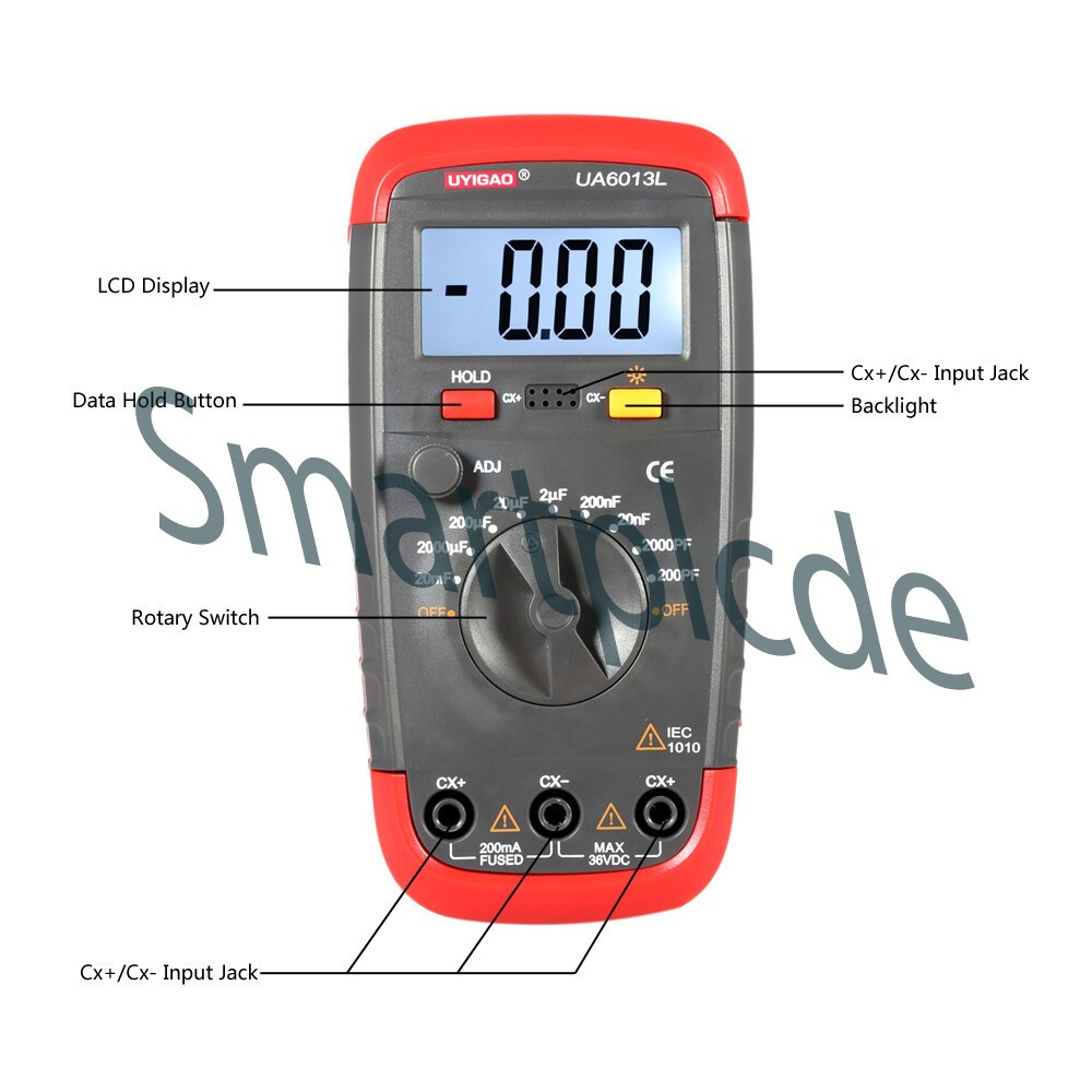 Handheld Digital Capacitance Capacitor Tester Electronic Auto Capacimeter P4F2 ~
