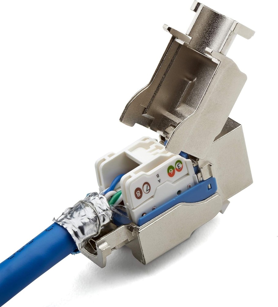 trueCABLE Shielded Cat6A Keystone Jack, Toolless, PoE++ (4PPoE) 2pc,