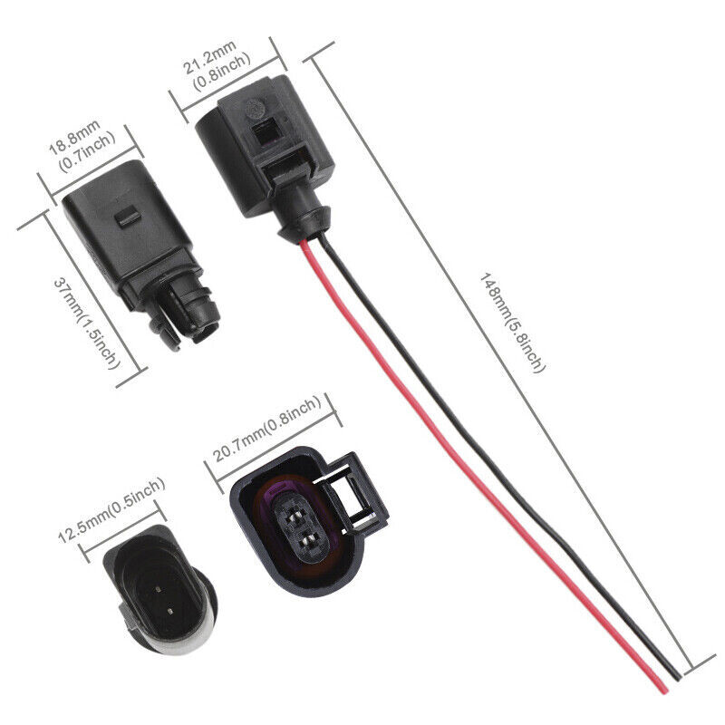 Outer Ambient Air Temperature Sensor with Plug Pigtail 2 Pin Connector Plug Wire