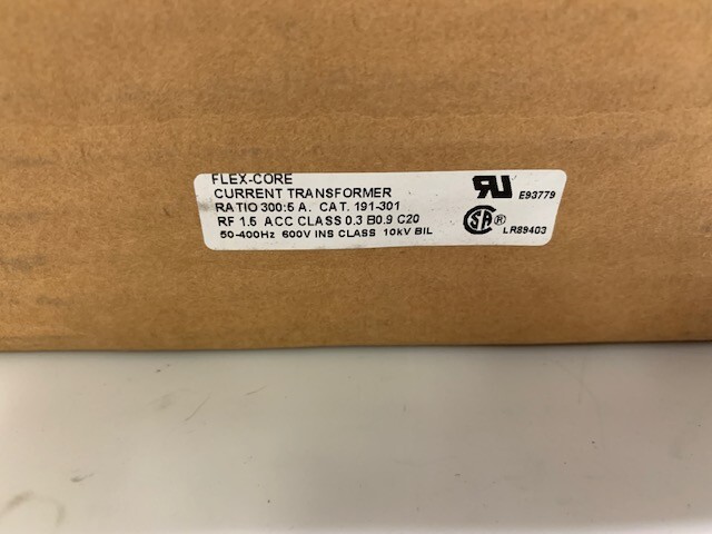 Flex-Core 191-301 300:5A Current Transformer new
