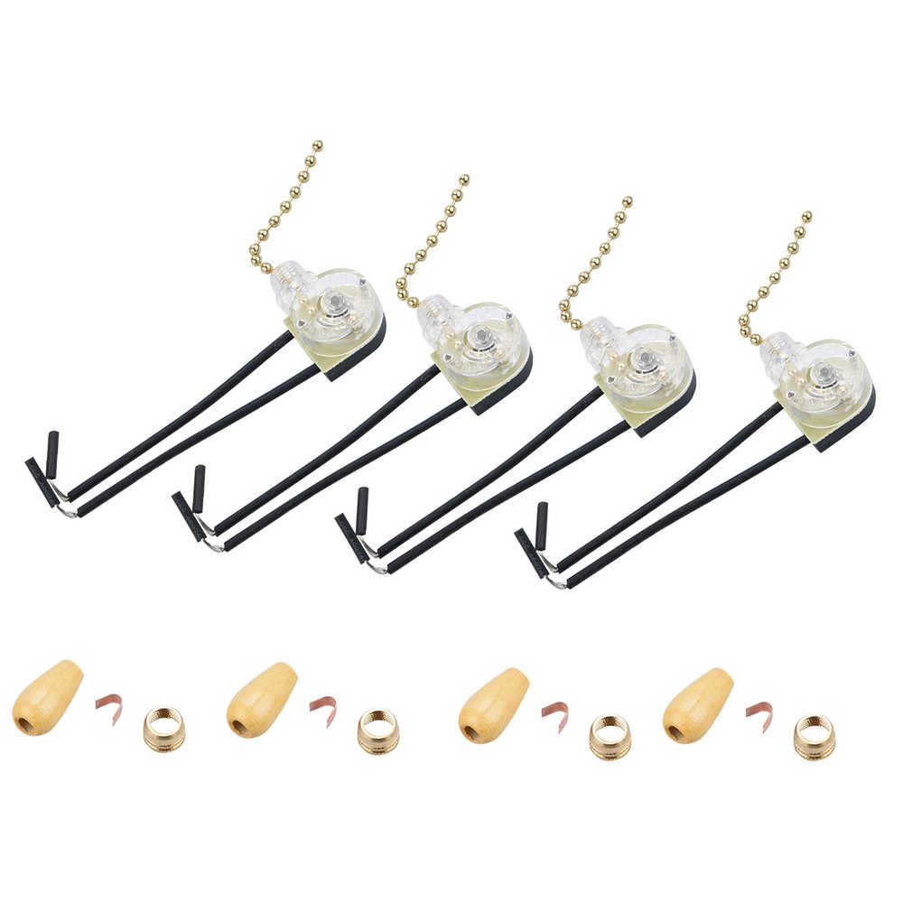 4Pcs 125V/250V 5cm/1.9" Ceiling Fan Light Wall Light Chain Type Pull Switch S