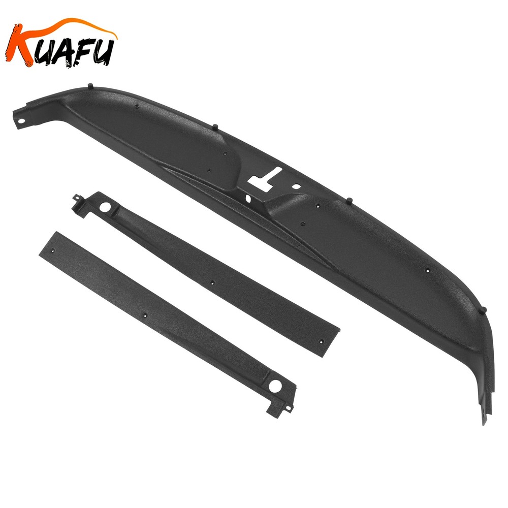 For 1984-1996 Chevy Corvette Coupe Inside Rear Window Trim Set Black 3 Pcs
