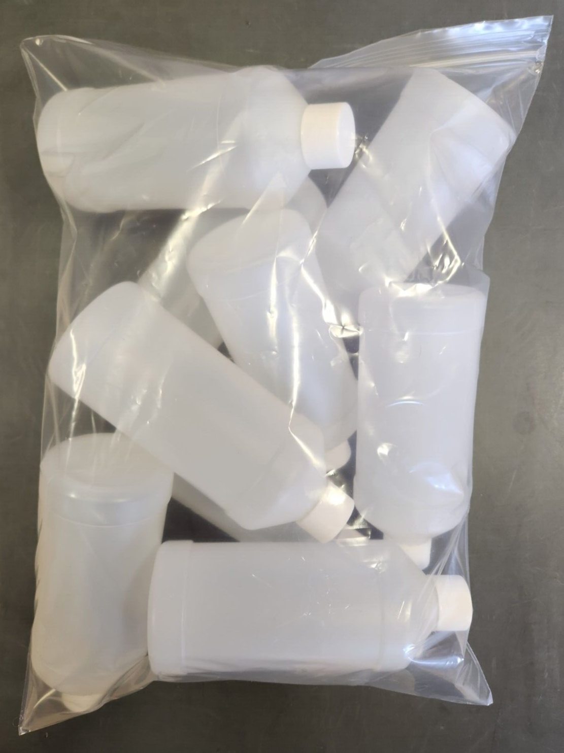 10 pack of 16 oz Plastic Modern Round HDPE Empty Bottles with Caps