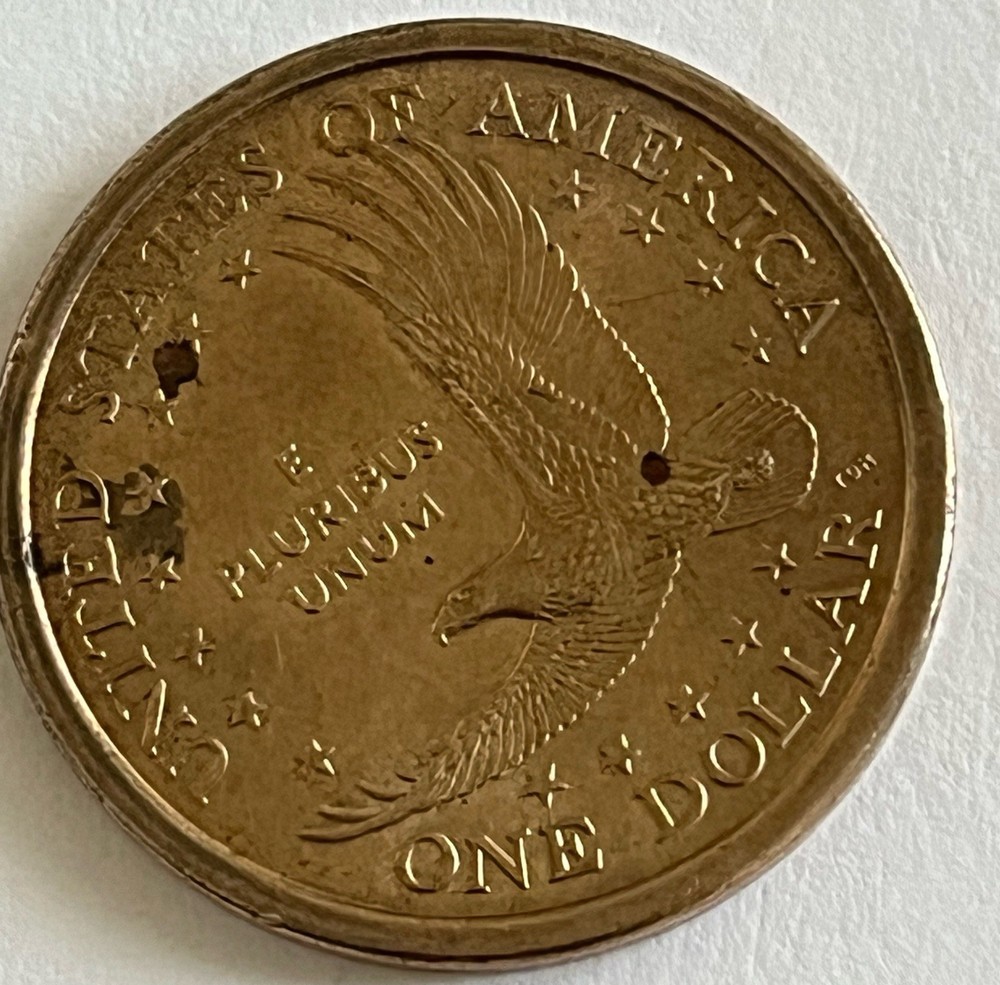 2000-P Sacagawea Dollar Wounded Eagle / Speared Eagle Variety. FS901 CIRCULATED!