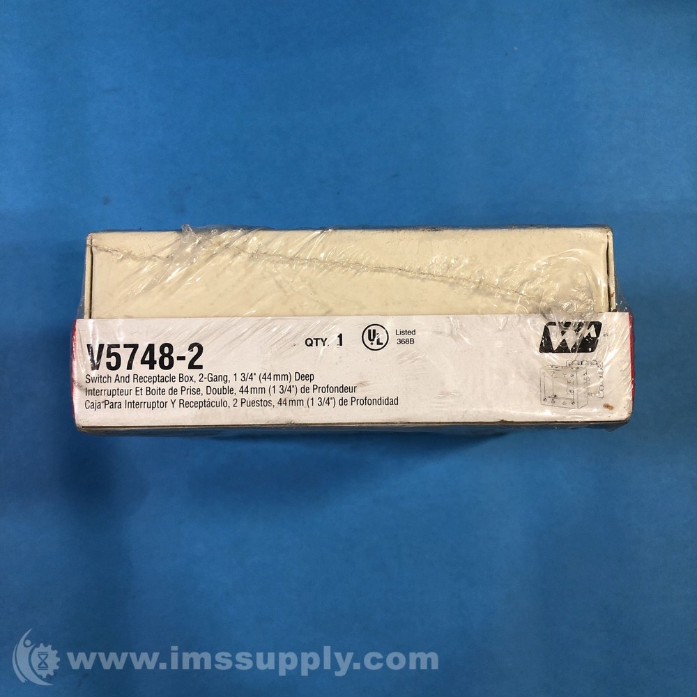 Wiremold V5748-2 2-Gang Switch & Receptacle Box FNFP