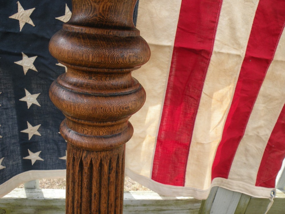 Solid Oak antique tall plant stand