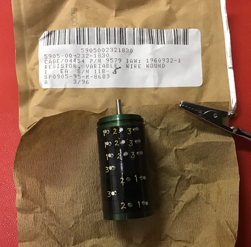 VERNITRON VARIABLE RESISTOR # 9579 NSN: 5905-00-232-1830