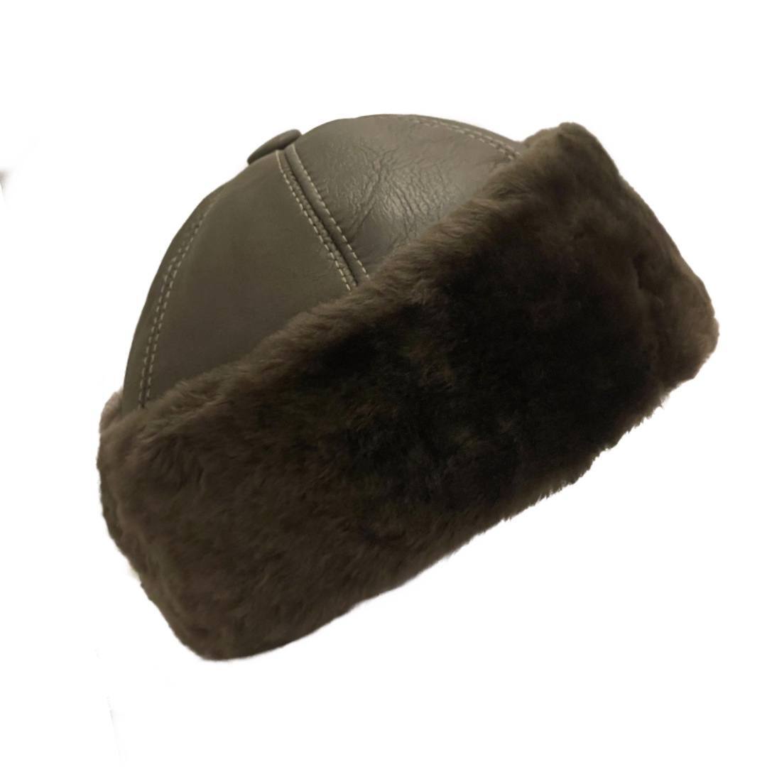 Real Shearling Sheepskin Winter Hat | Fur Beanie Leather Skull Hat