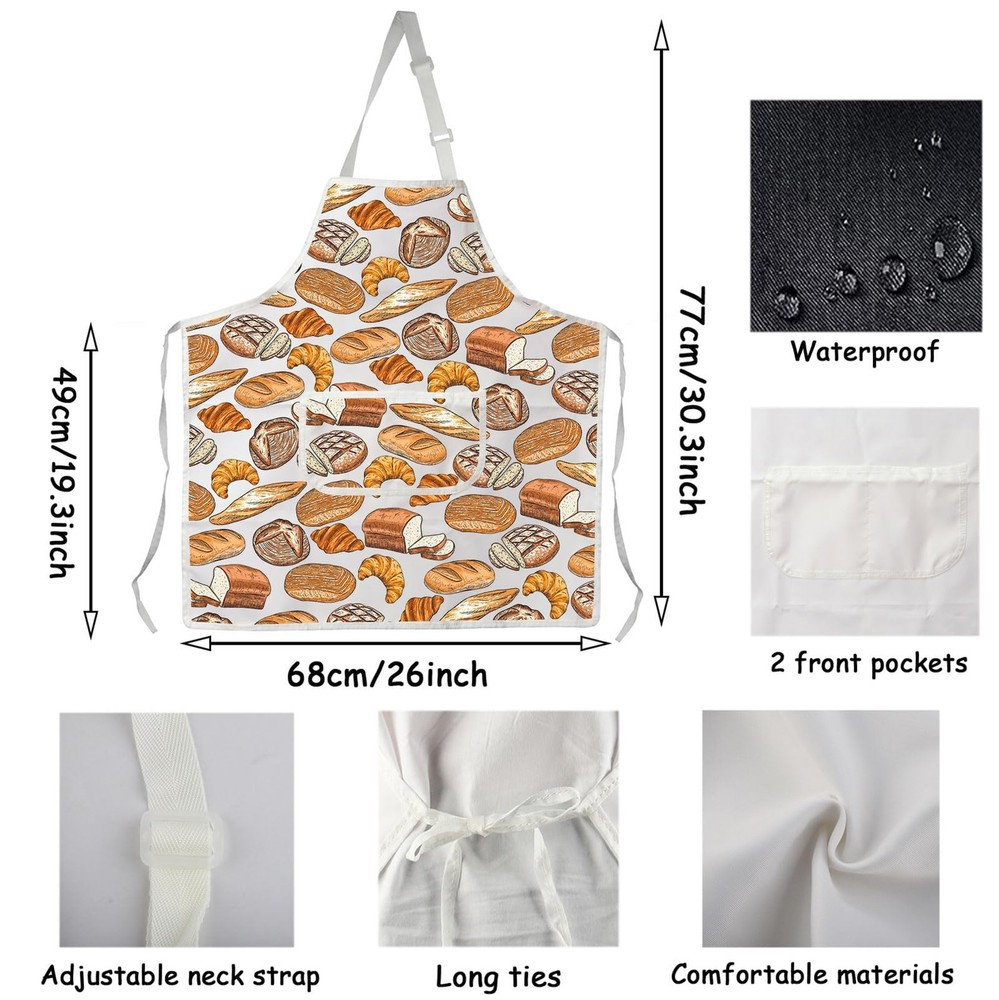 Bread Baking Apron Sourdough Baker Kitchen Gift for Bread Lovers Chef Bakery