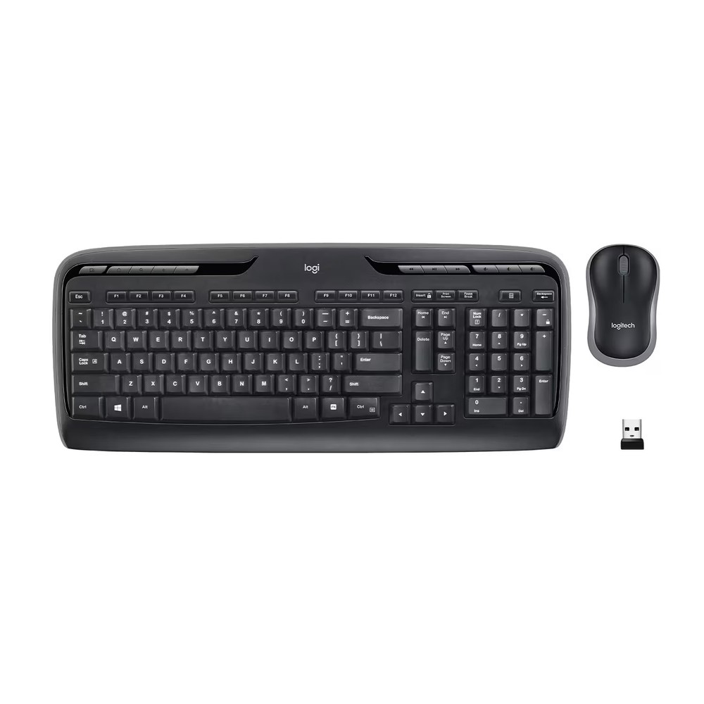 Logitech - MK320 Full-size Wireless Membrane Keyboard and Mouse Bundle for PC...