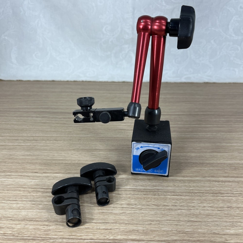 Magnetic Base Stand 3/8” Adjustable Holder Digital Dial Test Indicator & Extras