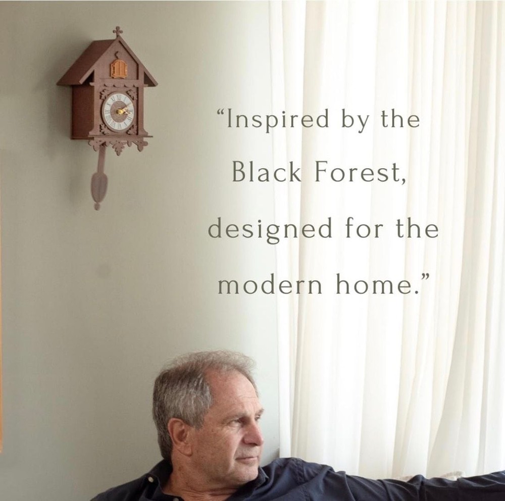 LuMat Modern Brown Cuckoo Clock with Volume Control and Night Mode