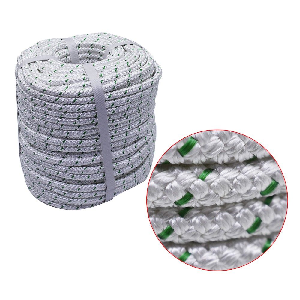 3/8"×200‘ Double Braid Polyester Rope 4800lbs Breaking Strength Strong Pulling