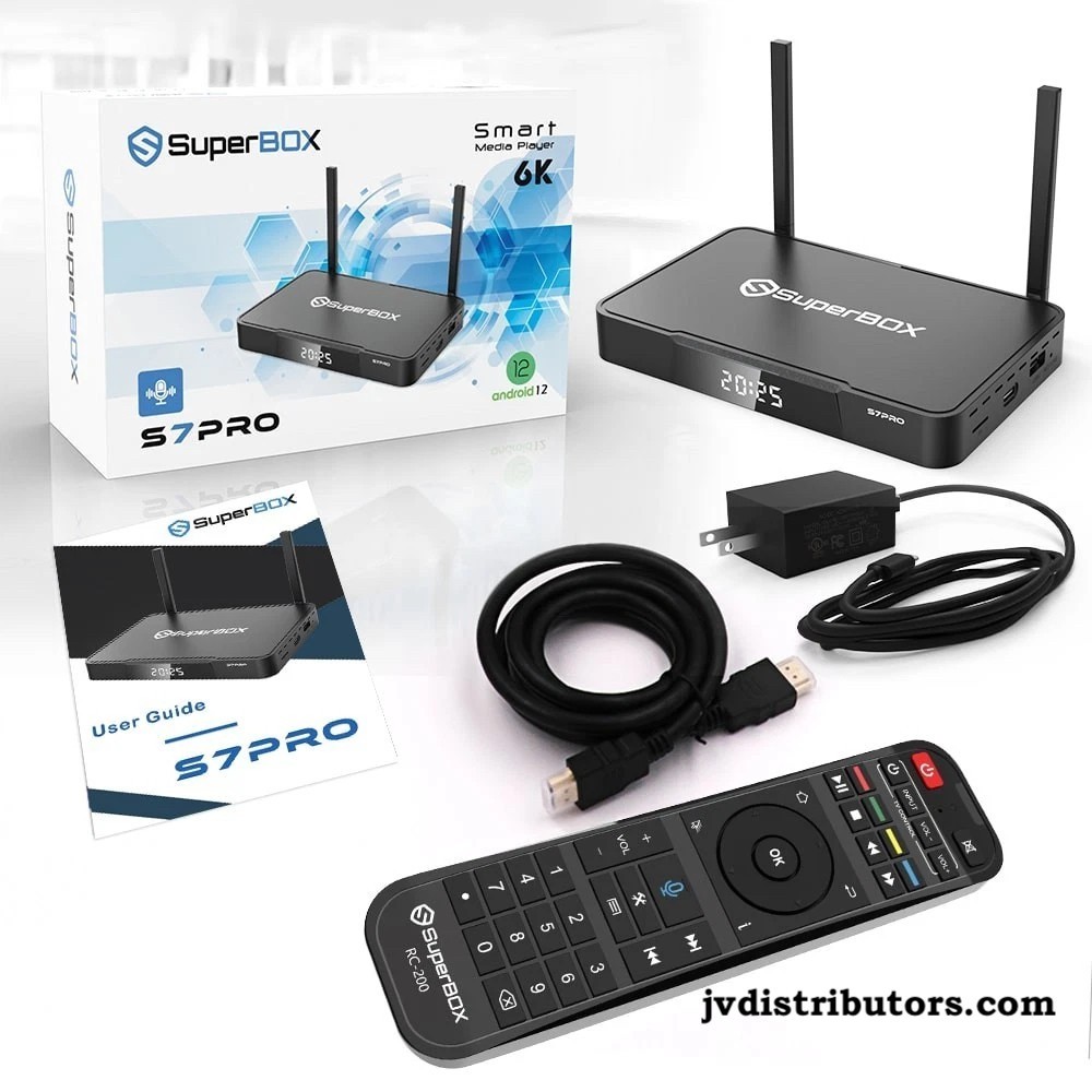 SUPERBOX S7 PRO Android TV Box 4K Streaming Media Player Authorized & PRO SET-UP