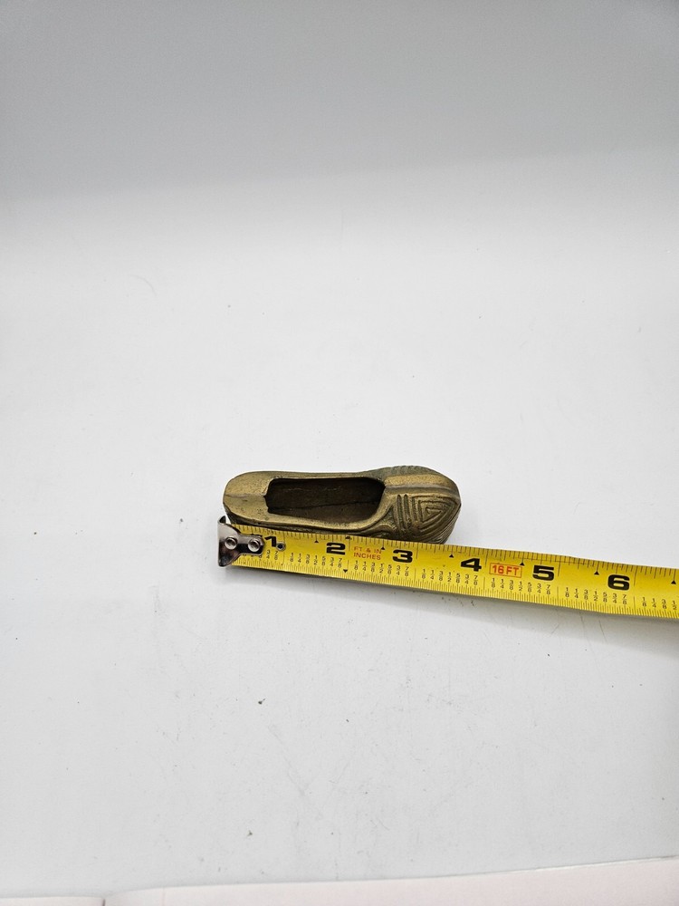 VTG. Brass Etched Slipper Ashtray India