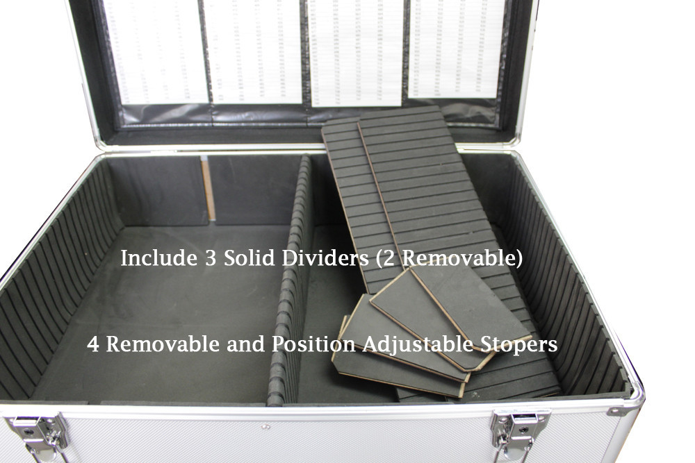 1000 CD DVD Silver Aluminum Media Storage Case Mess-Free Holder Box with Sleeves