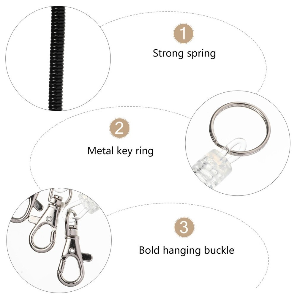 4 Pcs Retractable Spring Strap Multifunctional Cord Rope