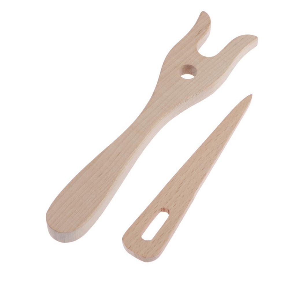 Wood Knitting Fork Lucet Tool for Making Laces,
