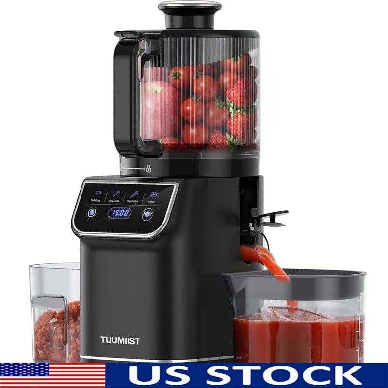 Whole Fruit Juicer 100oz Large Capacity Cold Press Auto-Reverse Quiet Clean New