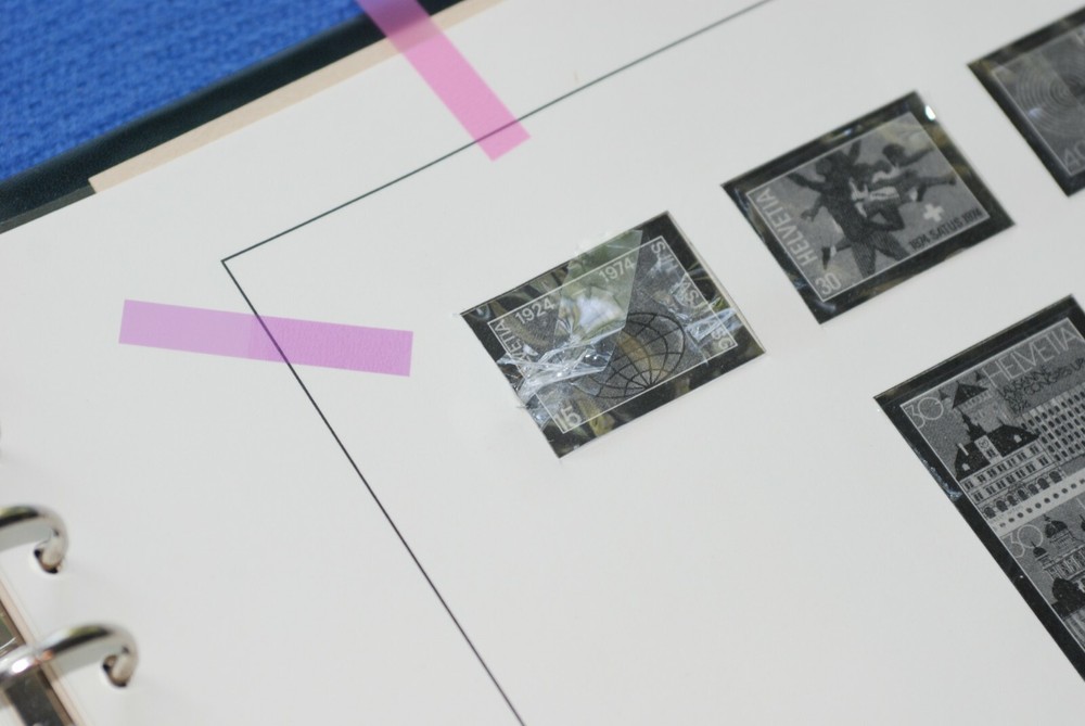 Switzerland Safe Hingeless Specialty album 1965-1974 BlueLakeStamps Nice