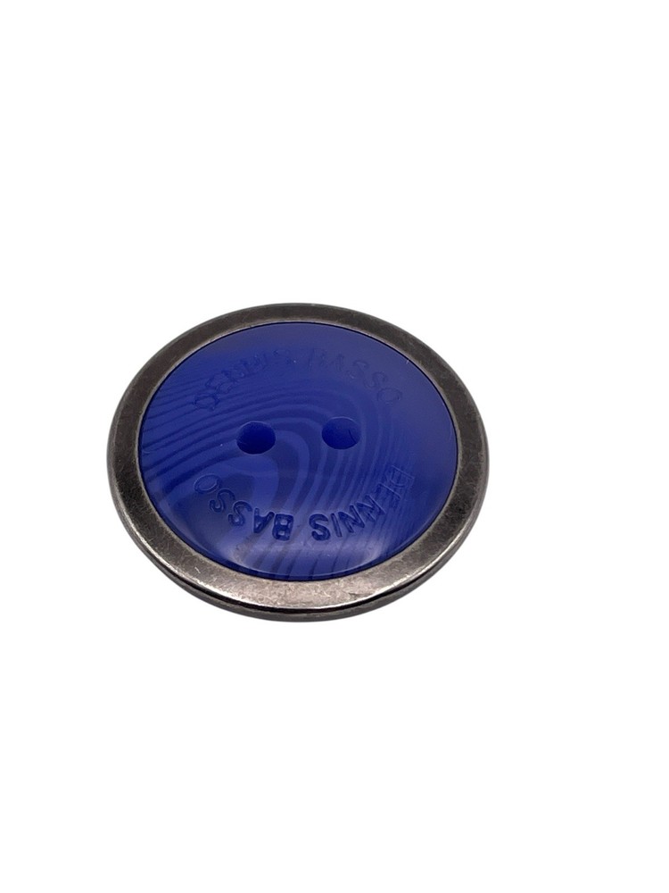 Dennis Basso Blue Plastic Logo Main Front Replacement .90" Button