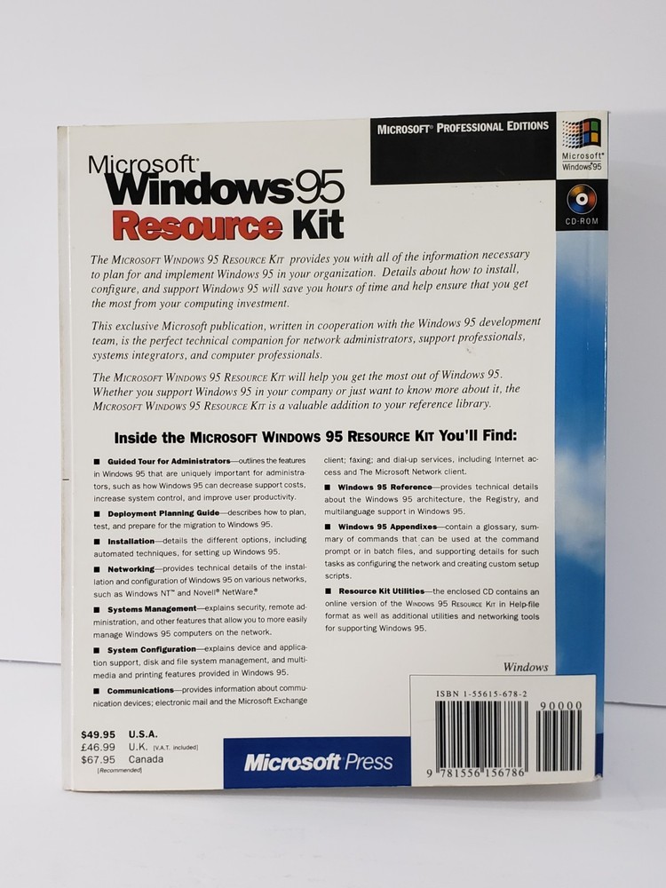 Microsoft Windows 95 Resource Kit Professional Edition CD-ROM Microsoft Press
