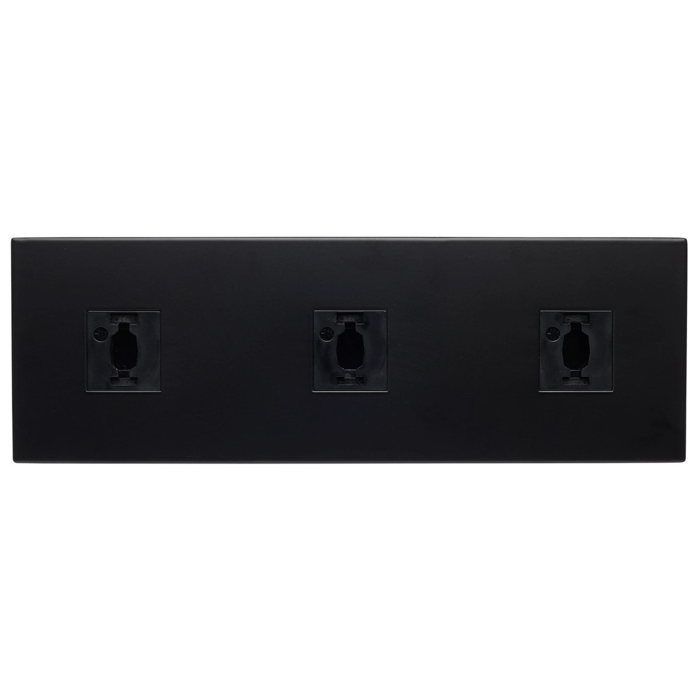 Triple Monopoint Adapter - Rectangular - Black Finish - 12-Pack