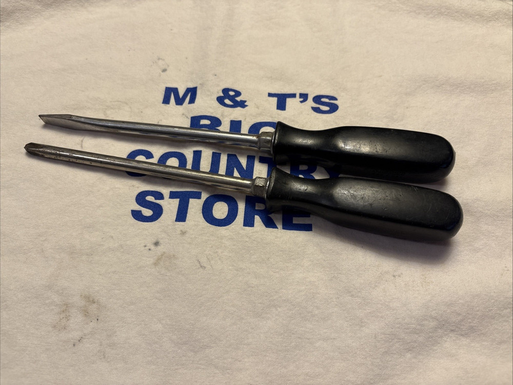 Snap-on Tools USA 2pc Phillips/Flat Slotted Black Screwdriver Set SSDP63 & SSD6