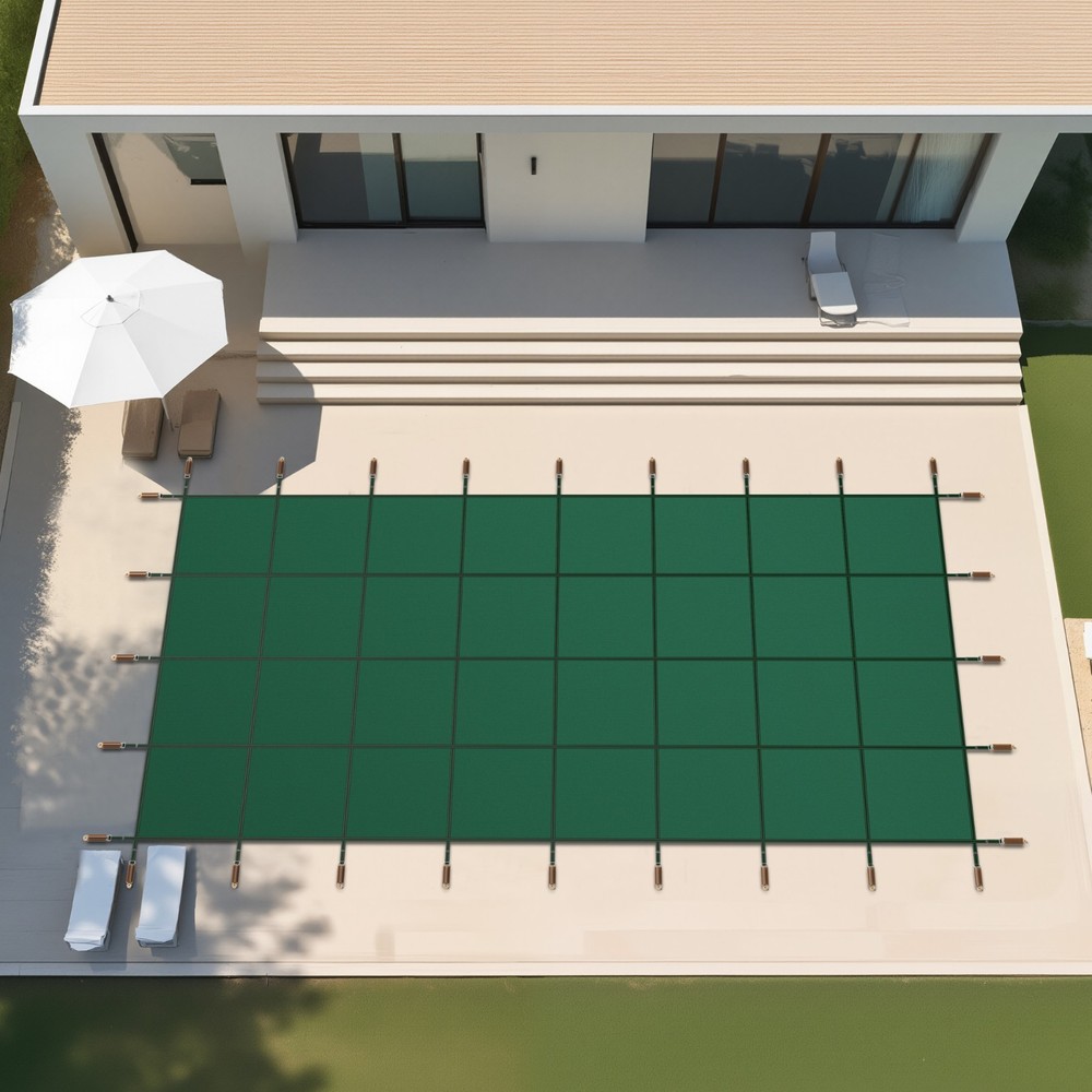 18x36ft Rectangular Pool Safety Cover, Inground/Underground, Hardware Included.