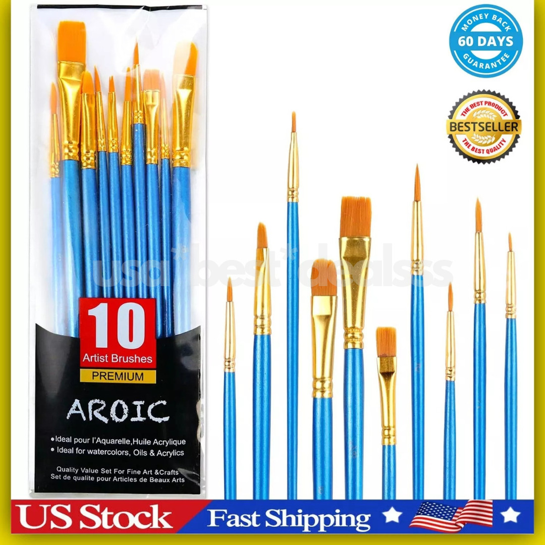 Best Model Miniature Paint Brushes Small Detail Art Paint Brush with Set 10 Pcs
