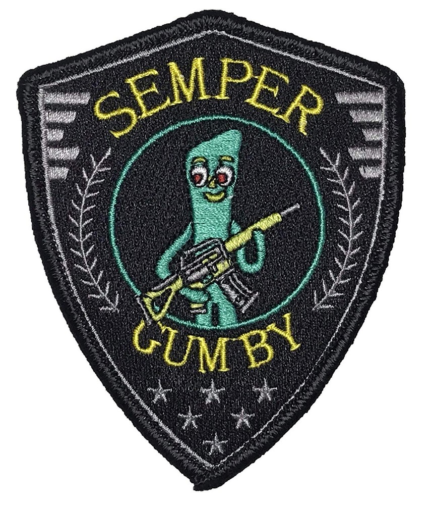 Semper Gumby (Always Flexible) - Embroidered Morale Patch with Hook & Loop Back
