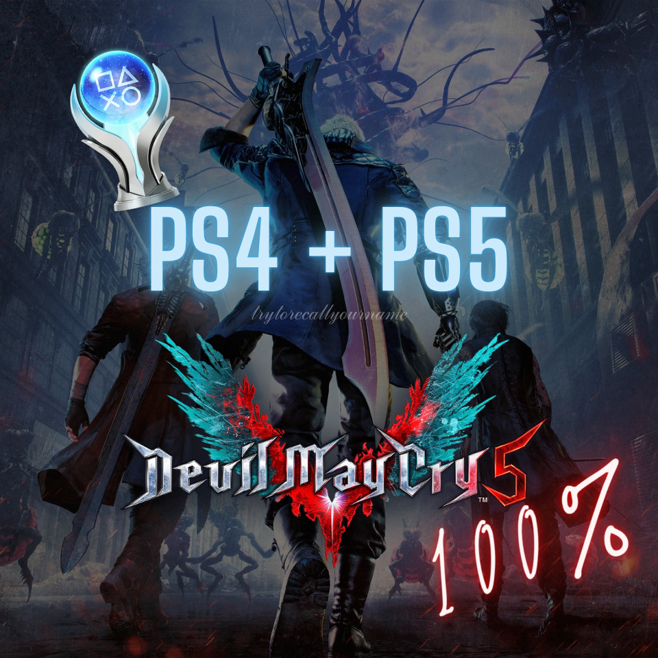 DEVIL MAY CRY 5 SPECIAL EDITION PS4+PS5 VERSIONS BUNDLE Platinum Trophy Service