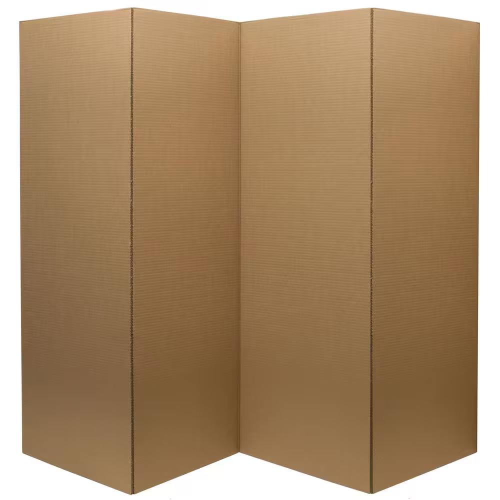 4 Ft. Brown 4-Panel Room Divider