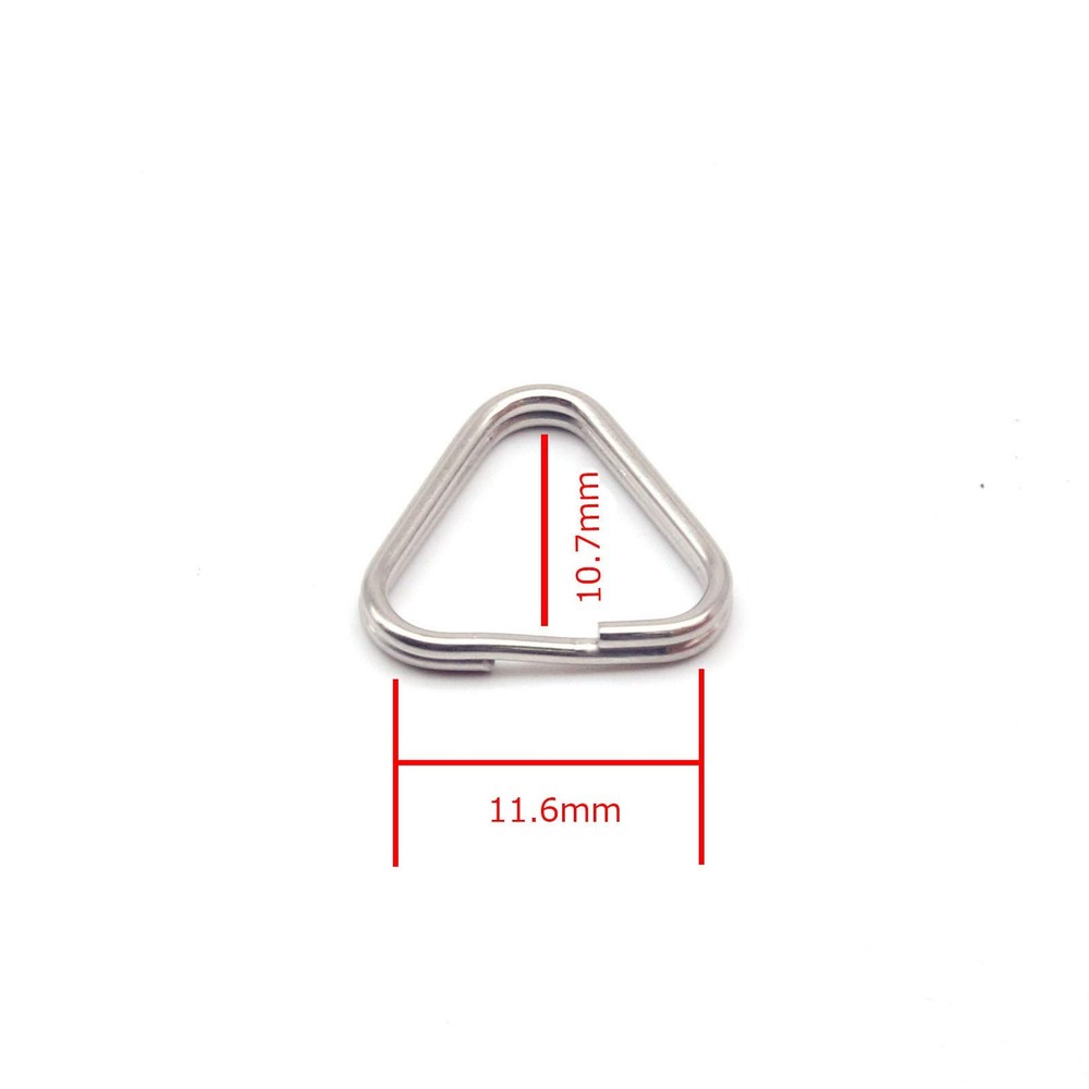HITHUT 2pcs Camera Eyelet Ring Split Lug Triangle 12mm, Silver