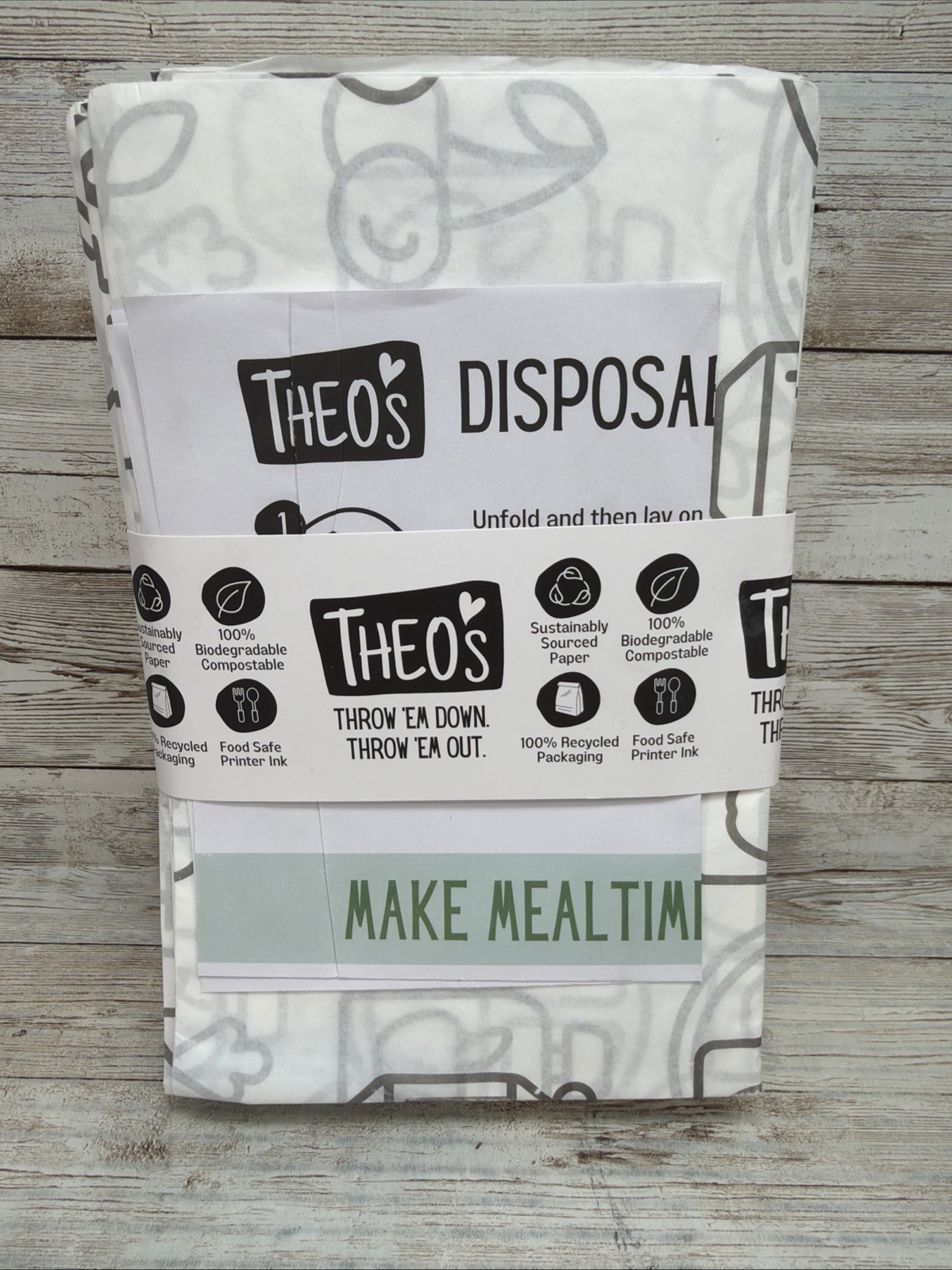 THEO'S Disposable Splat Mats *30 Pack* Biodegradable + Compostable Size: 47"X29"