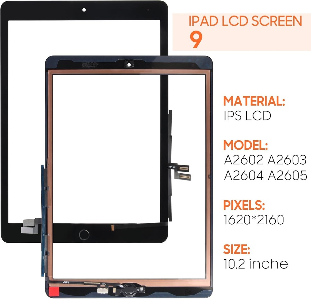 For iPad 9 9th Generation Screen Replacement A2602 Touch Screen Panel Digitizer