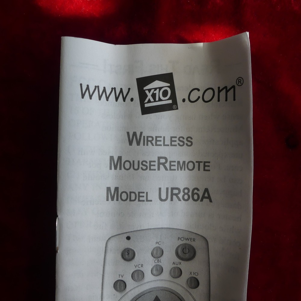 X10 UR86A Mouse Remote