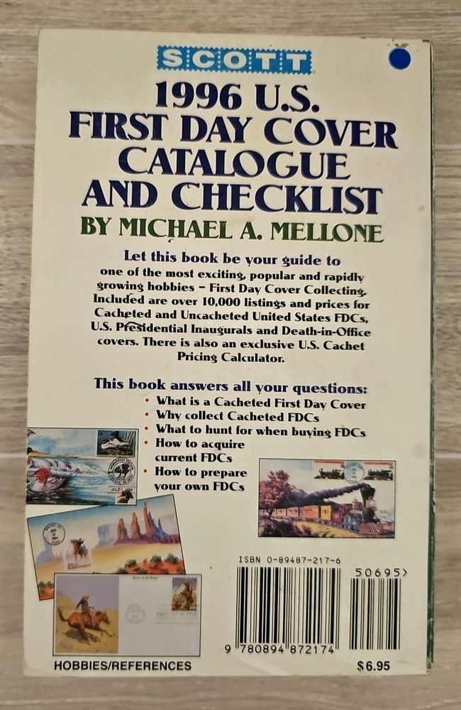 Vtg. 1996 SCOTT U.S. First Day Cover Catalogue & Checklist Book