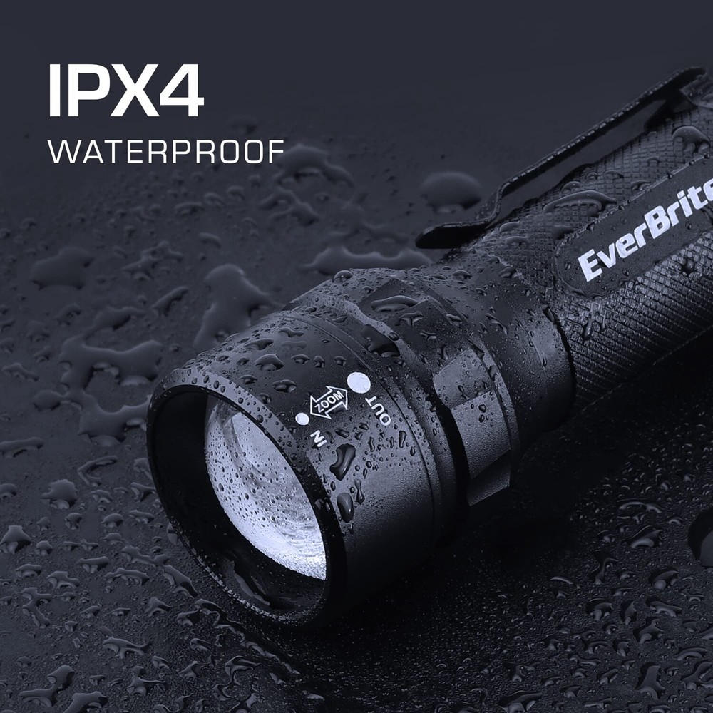 EverBrite 150 Lumen Mini LED Flashlight 3Lighting Mode Zoomable Adjustable Focus