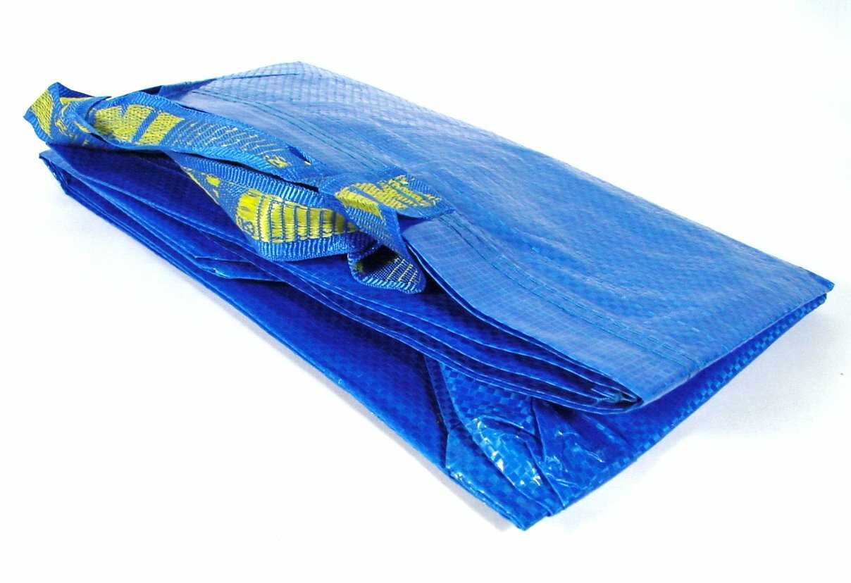 IKEA 10 X LARGE BLUE BAGS Shopping Bag Laundry Storage Travel Tote FRAKTA