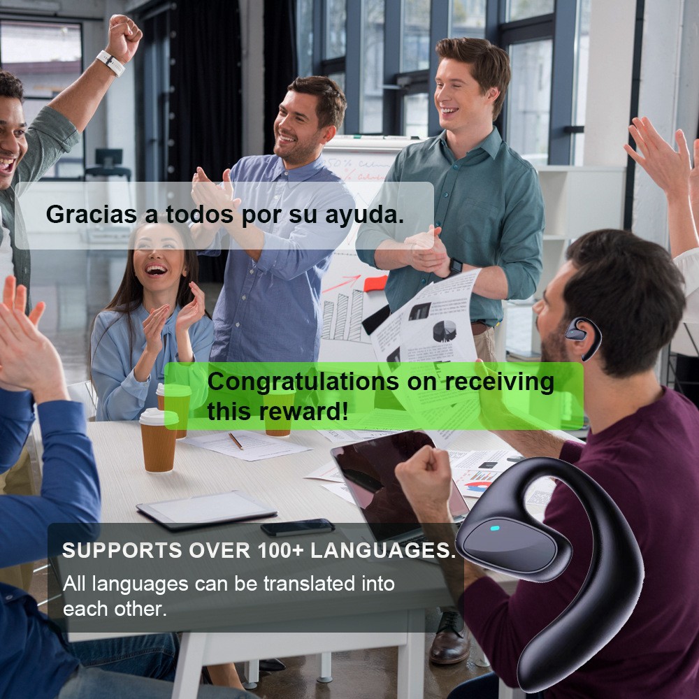 144 Language Translator Earbuds Wireless Bluetooth M8 Two Way Translator Device