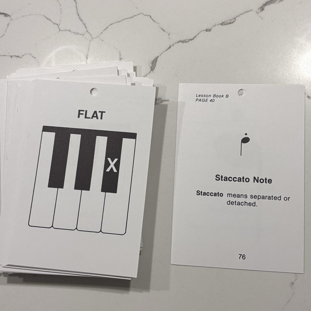 Alfred's Basic Piano Prep Course: Flash Cards Levels A & B Open Package EUC!
