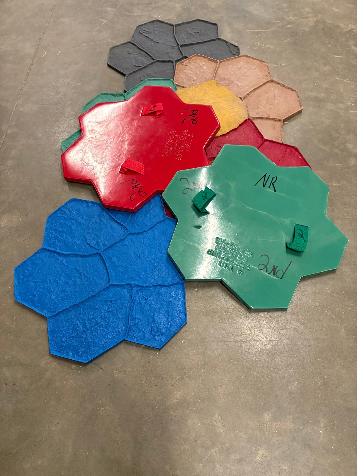 New Random Stone | 8pc. Decorative Concrete Stamp Set by Walttools Seconds