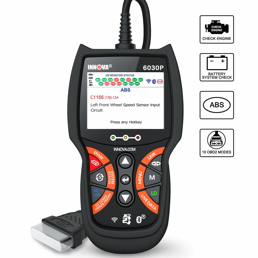 INNOVA 6030P OBD2 Scanner Code Reader Engine ABS Battery Check Diagnostic Tool